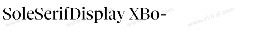 SoleSerifDisplay XBo字体转换 SoleSerifDisplay XBo字体转换